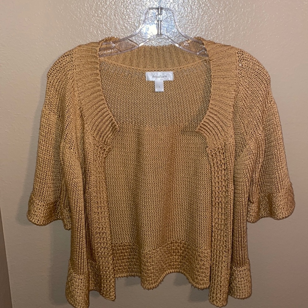 Dressbarn gold cardigan
